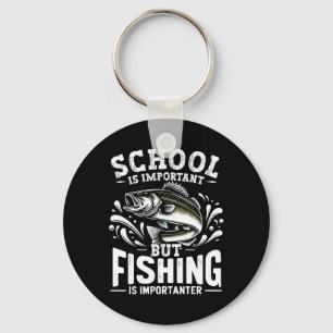 Grappige Gevist Fisherman School is belangrijk, ma Sleutelhanger