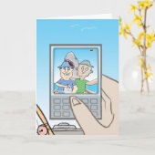 Grappige Geviste Kaart (Gele Bloem)