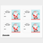 Grappige Geviste kerstcadeau Tags Rechthoekige Sticker (Vel)