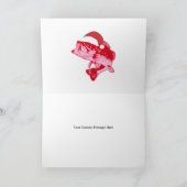 Grappige Geviste Kerstmis Feestelijke Custom Bass Feestdagen Kaart (Binnen)