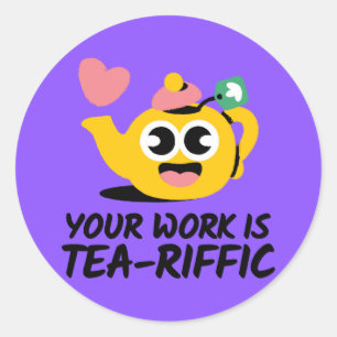 Grappige Geweldig Werk Student Vooruitgang Belonin Ronde Sticker