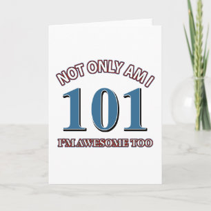 Grappige geweldige bij 101 verjaardagsdesign kaart