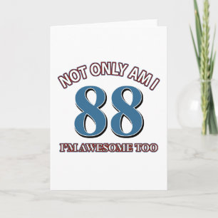 Grappige geweldige bij 88 verjaardagsdesign kaart
