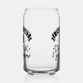 Grappige geweldige dronken woordkunst blikvorm glas (Links)