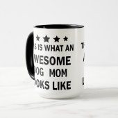 Grappige Geweldige Hondenmoeder / Hondenliefhebber Mok (Voorkant links)