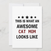 Grappige Geweldige kat mam / kat liefhebber trendy Feestdagenkaart (Voorkant)