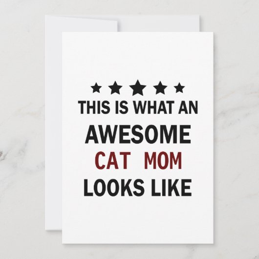 Grappige Geweldige kat mam / kat liefhebber trendy Feestdagenkaart (Voorkant)