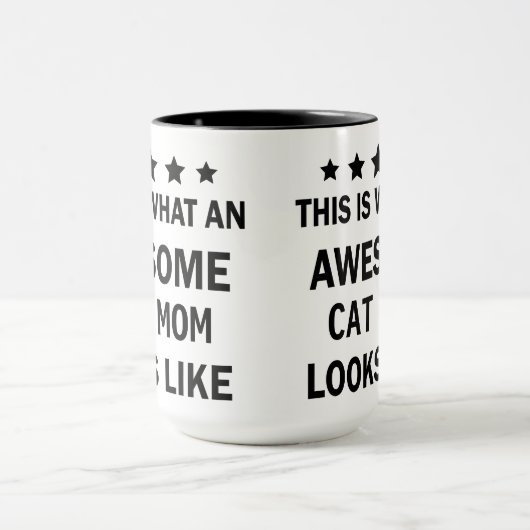 Grappige Geweldige kat mam / kat liefhebber trendy Mok (Midden)