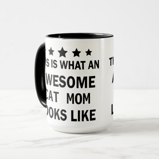 Grappige Geweldige kat mam / kat liefhebber trendy Mok (Voorkant links)