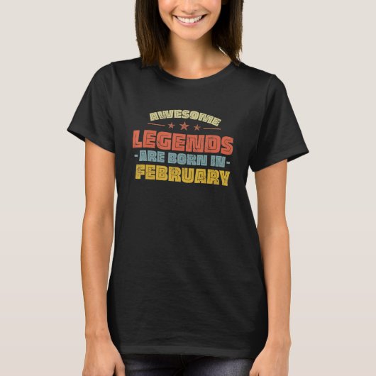Grappige GEWELDIGE LEGENDS -ZIJN GEBOREN IN- 1 FEB T-shirt (Voorkant)