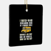 Grappige geweldige schoolbus chauffeur cadeau mann keramisch ornament (Rechts)