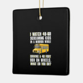 Grappige geweldige schoolbus chauffeur cadeau mann keramisch ornament (Links)