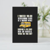 grappige geweldige schoolbuschauffeur cadeau aan m RSVP kaartje (Staand voorkant)