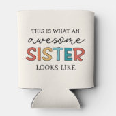Grappige geweldige zus | Cadeaus voor de beste zus Blikjeskoeler (Achterkant)