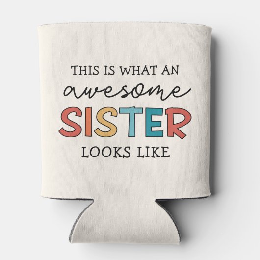 Grappige geweldige zus | Cadeaus voor de beste zus Blikjeskoeler (Achterkant)