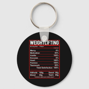 Grappige Gewichtheffen Voeding Feiten Bodybuilding Sleutelhanger