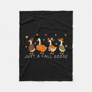 Grappige gewoon een knuffelige gans herfst dier ga fleece deken
