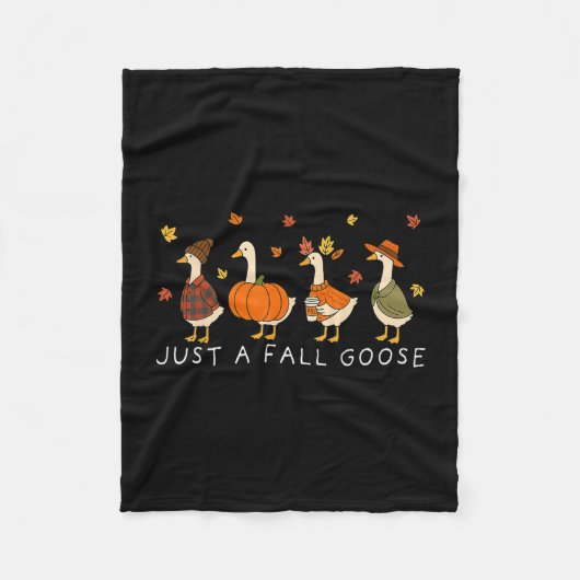 Grappige gewoon een knuffelige gans herfst dier ga fleece deken (Voorkant)