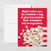 Grappige 'Gewoon Omdat'-ansichtkaart vlak voor je  Briefkaart (Voorkant / Achterkant)