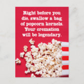 Grappige 'Gewoon Omdat'-ansichtkaart vlak voor je  Briefkaart (Voorkant)