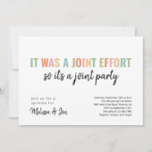 Grappige gezamenlijke Baby-sprenkeluitnodiging Kaart (Voorkant)