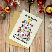 Grappige gezegden kerst kattenboom Briefkaart
