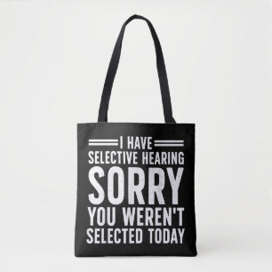 Grappige gezegden kunst voor sarcastische mensen M Tote Bag