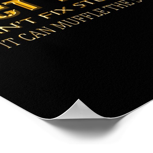 Grappige gezegden Tee Shirt Duct Tape kan stud nie Poster (Hoek)