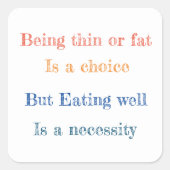 Grappige gezegden vierkante sticker (Voorkant)