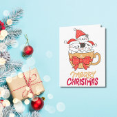 Grappige gezegden Vrolijk Kerstfeest Kat Mok Custo Kaart