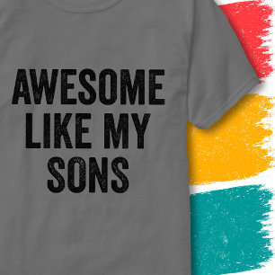 Grappige gezegdes voor de familie retro geweldig z t-shirt