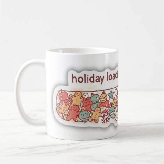 Grappige Gezellige Kerstvakantie Laadbalk voor de Koffiemok (Links)