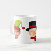 Grappige Gezichten Elf & Kerstman Mok (Voorkant links)
