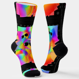 Grappige gezichten in zwarte glazen sokken