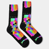 Grappige gezichten in zwarte glazen sokken (Rechts)