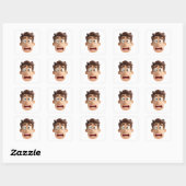 Grappige Gezichten Meme Stickers 3D Karakter (Vel)