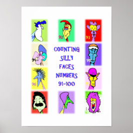 Grappige Gezichten Tellen Boek #10: Poster
