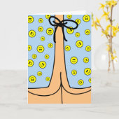 Grappige gezichten Ziekenhuisjurk Voel je snel bet Kaart (Gele Bloem)