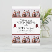 Grappige gezichtsbedekkende maskers Kerstmis beter Feestdagenkaart (Staand voorkant)