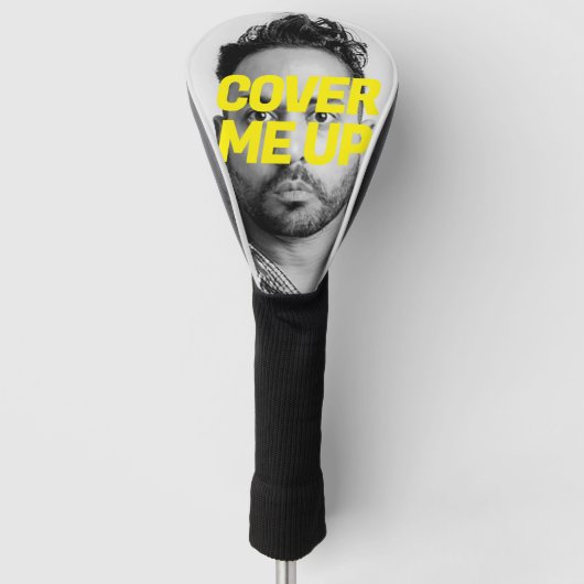 Grappige gezichtsfoto golfheadcover (Voorkant)