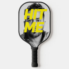 Grappige gezichtsfoto pickleball paddle