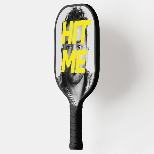 Grappige gezichtsfoto pickleball paddle (Links)
