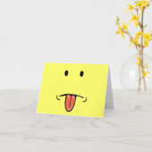 Grappige gezichtskaarten kaart (Gele Bloem)