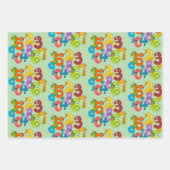 Grappige Gezichtsnummers Ontwerp Wrapping Paper (Voorkant)