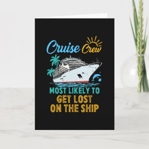 Grappige gezinscruise bemanning het meest waarschi kaart