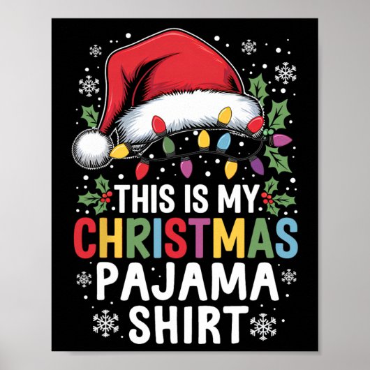 Grappige gezinskerstpyjama Dit is mijn kerst Poster (Voorkant)