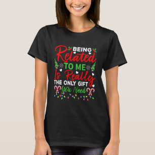 Grappige gezinskerstpyjama's die met mij verwant z t-shirt