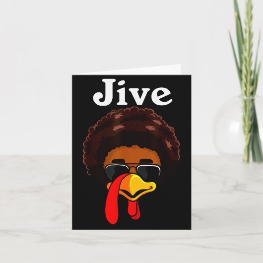 Grappige gezinskostuum voor Jive Thanksgiving Day Kaart (Voorkant)