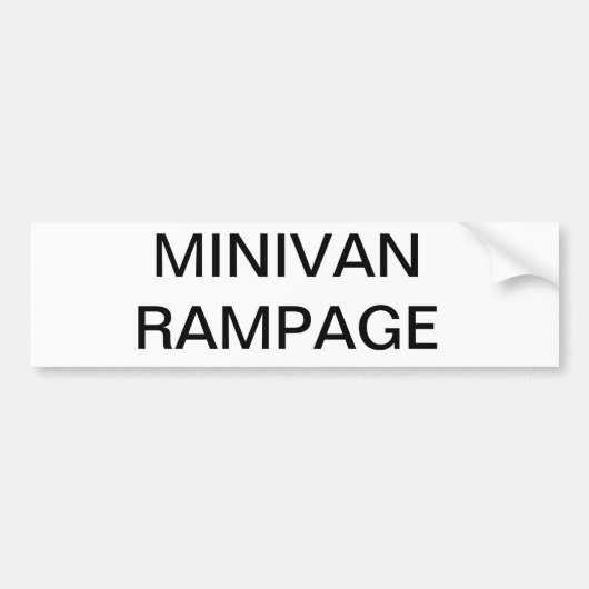 Grappige gezinsmonovolumel bumpersticker (Voorkant)