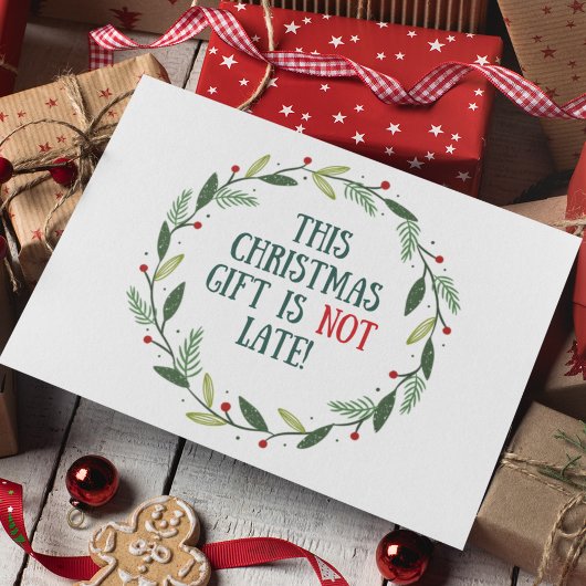 Grappige Gezinsuitstel Late Kerstmis Feestdagen Kaart